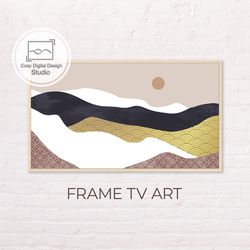 Samsung Frame TV Art | Geometric Abstract Digital Art For The Frame Tv | Contemporary Landscape Art | Minimalist Modern