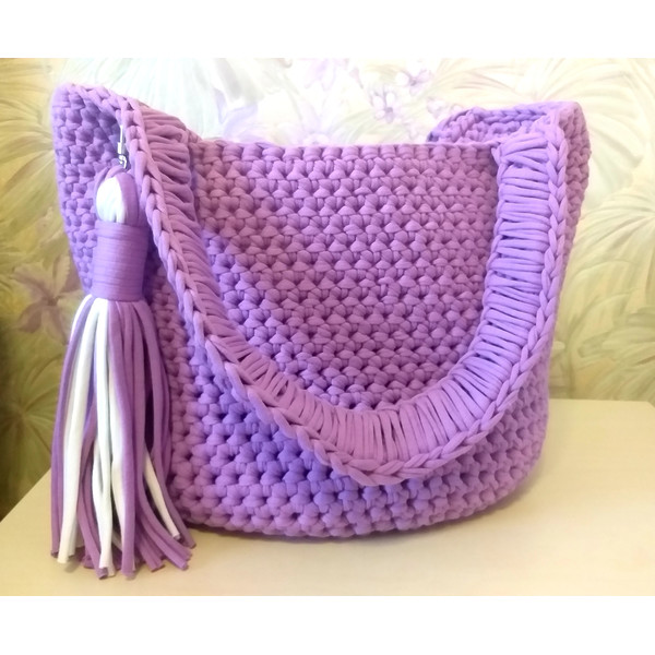 T-shirt bag pattern, crochet pattern bag, crochet market bag - Inspire ...