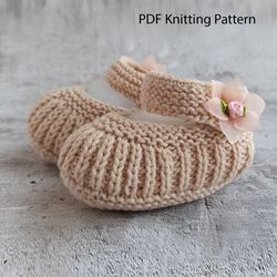 Baby booties KNITTING PATTERN - Baby Shoes Pattern - Baby Slippers Pattern - Sizes: 0-3 months, 3-6 months