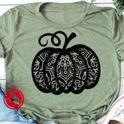pumpkin print mandala zentangle art thanksgiving happy harvest print digital downloads files png pdf svg