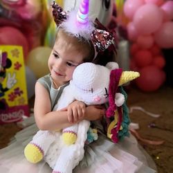 Personalized baby toys 1 year, Stuffed animal unicorn, Unicorn first gift for kids, Unicorn pajama bag, Pregnancy gift.