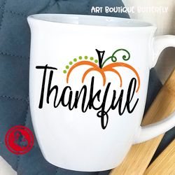 Thankful clipart vector file Thanksgiving decorations Home decor Farmhouse wall art Digital downloads files