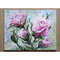 rose painting-rose painting-pink roses-oil painting on cardboard-4