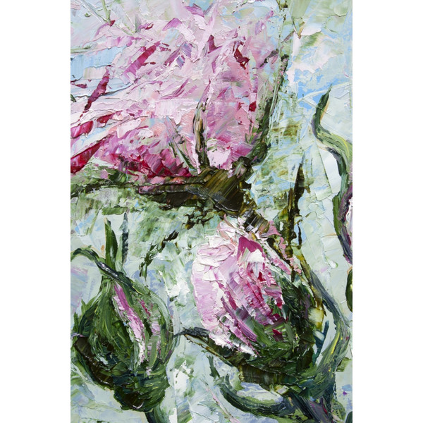 rose painting-rose painting-pink roses-oil painting on cardboard-2