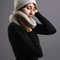 Set of 2: Knit women alpaca Beanie hat and Knit alpaca neckwarmer