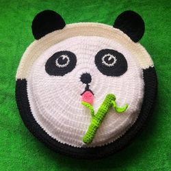 Cat bed crochet ,panda crochet.