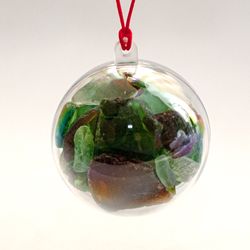 Christmas tree toy ball to decorate your home stone sea glass Lake Baikal