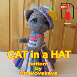TUTORIAL: Cat in a hat crochet pattern