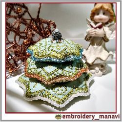 ITH embroidery set biscornu-pincushion or tree Cross stitch
