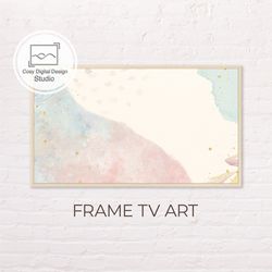 Samsung Frame TV Art | Pink And Blue Abstract Pastel Art For The Frame Tv | Digital Art Frame Tv | Instant Download