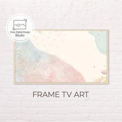 samsung frame tv art | pink and blue abstract pastel art for the frame tv | digital art frame tv | instant download