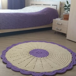 Crochet pattern, crochet rug, crochet home decor pattern, crochet doily pattern, crochet round floor rug pattern
