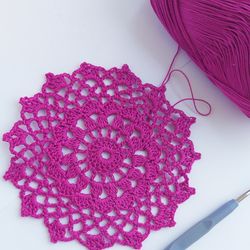 Lace doily crochet pattern, crochet doily round, crochet mandala, coaster crochet, pdf crochet
