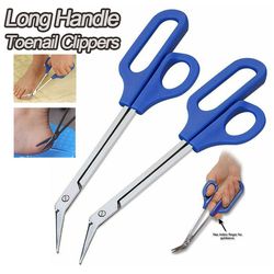 2 pcs Easy Grip Long Handled Toenail Scissors Clippers Nippers Set Long Scissors USA