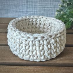 Crocheted storage basket