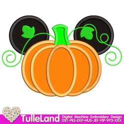 Halloween  Little Mouse Pumpkin Carriage Machine embroidery applique design