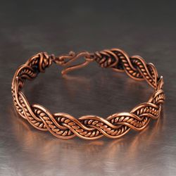 Copper wire wrapped bracelet for woman / Unique artisan copper jewelry Jewelry is filled with powerful positive energy