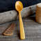 Handmade wooden spoon from natural apricot wood with decorated handle - 08