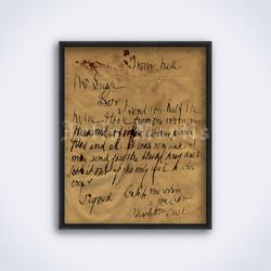 Jack the Ripper - From Hell letter, Victorian horror, crime printable art, print, poster (Digital Download)