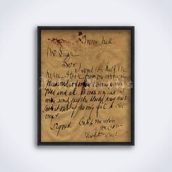 jack the ripper - from hell letter, victorian horror, crime printable art, print, poster (digital download)