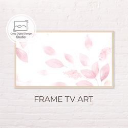 Samsung Frame TV Art | 4k Pink Leaves and Flowers Art For The Frame TV | Digital Art Frame Tv