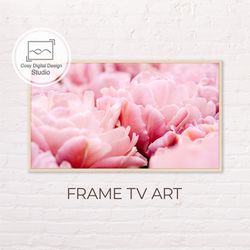 Samsung Frame TV Art | 4k Macro Pink Flowers Art For The Frame Tv | Digital Art Frame Tv | Instant Download