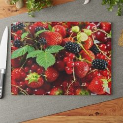 Glass Cutting Board Assorted berries ornament