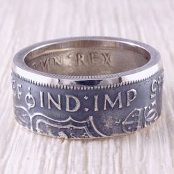 Silver Coin Ring (Great Britain) Half Crown George VI