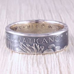 silver coin ring (vatican)