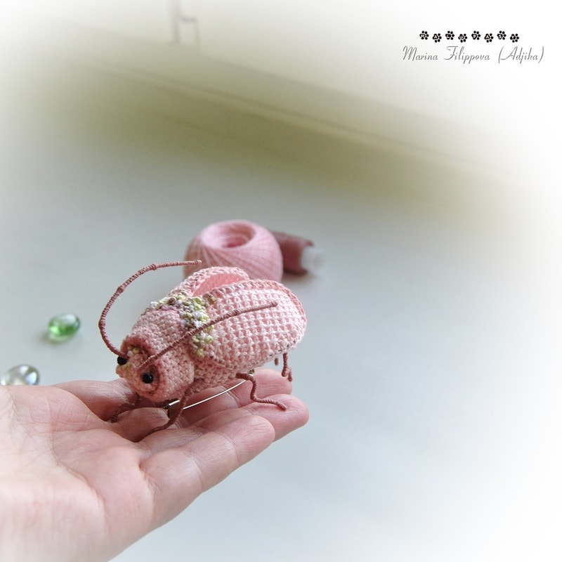 Beetle crochet pattern, amigurumi bug toy pattern, crochet DIY, crochet brooch tutorial, how to crochet bug guide 9.jpg