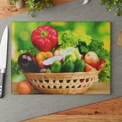 Glass Cutting Board Vegetables ornament