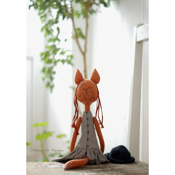 sewing a dress fox fox doll