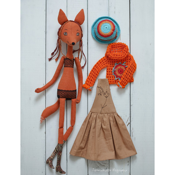 making dress for doll fox