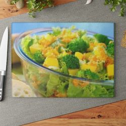 Glass Cutting Board Broccoli salad ornament
