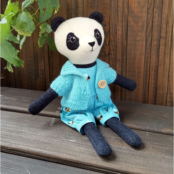 Panda-fabric-doll