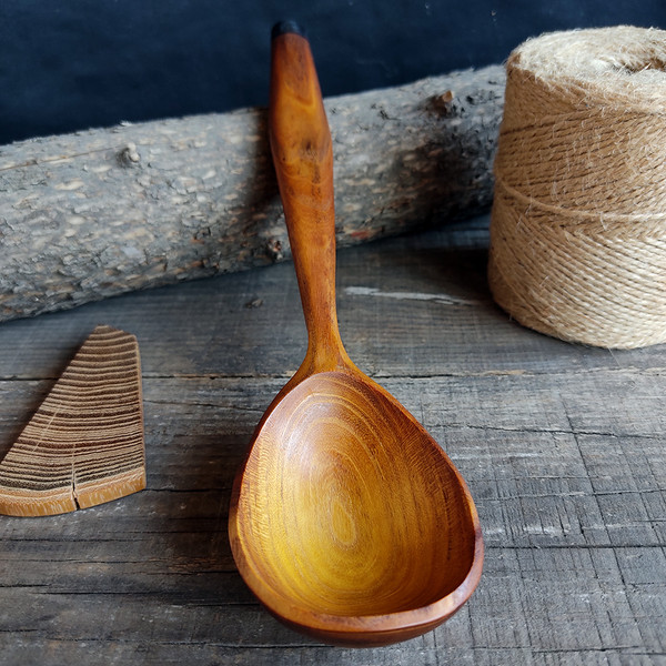 Handmade wooden spoon from natural mulberry wood - 05