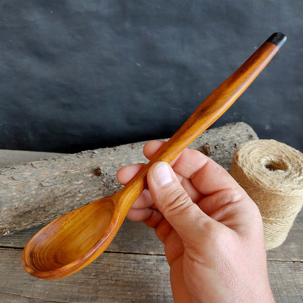 Handmade wooden spoon from natural mulberry wood - 08