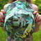 Cotton tropical bucket hat. Summer sun hat. A fashion stylish travel hat with a jungle print. Cute hat with marijuana