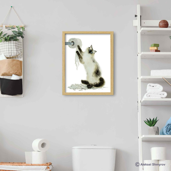 Siamese Cat Print Cat Decor Cat Art Home Wall-96.jpg