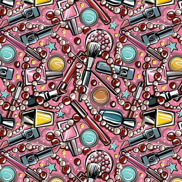 Seamless-pattern-cosmetic-pink-wallpaper-1