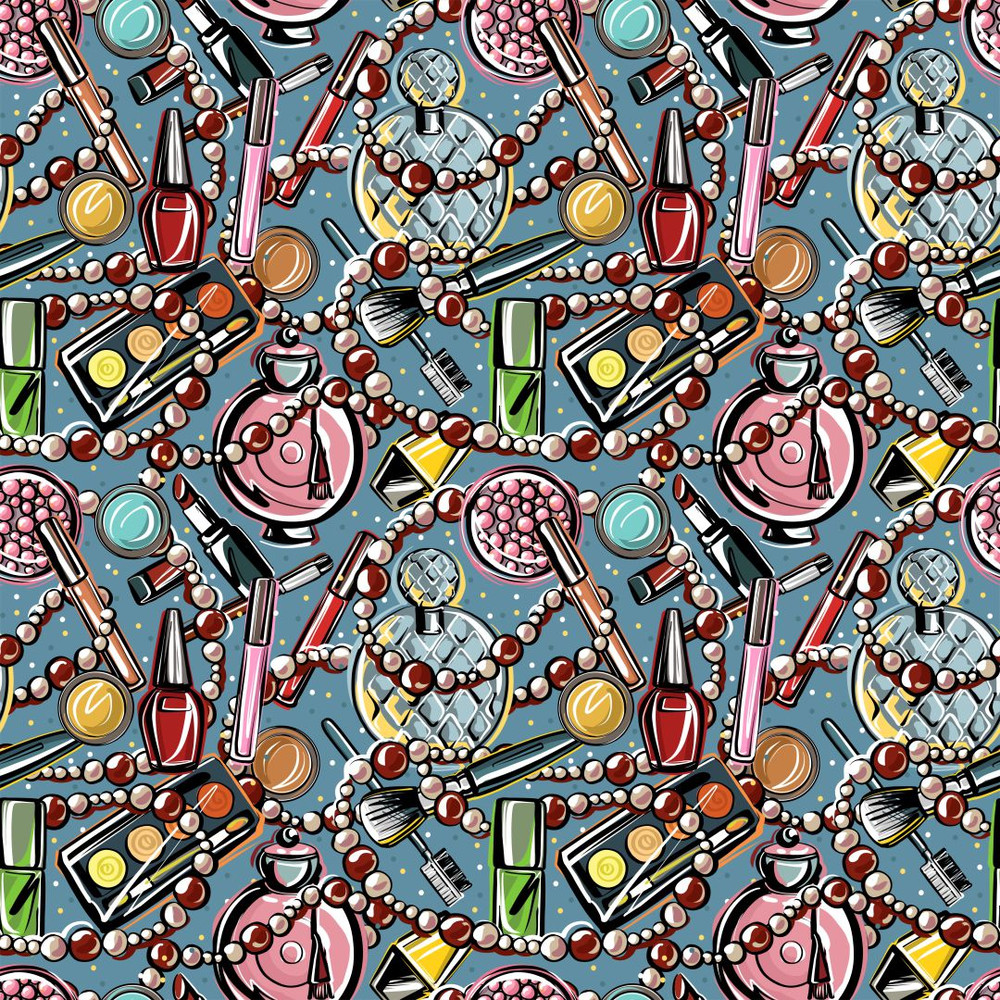 Seamless-pattern-cosmetic-blue-wallpaper