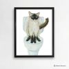 Siamese Cat Print Cat Decor Cat Art Home Wall-103-1.jpg