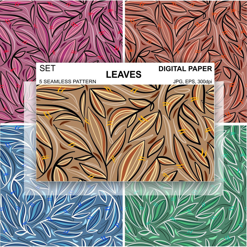 Seamless-pattern-leaf-vector-paisley