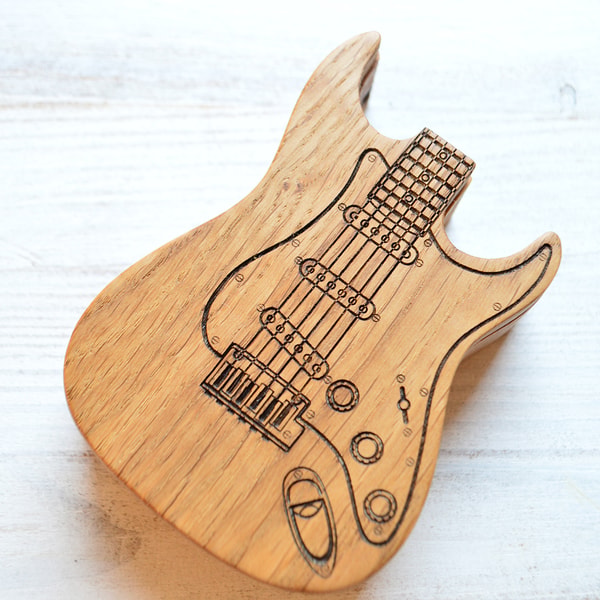 Guitar Pick Box, Personalized Guitar Pick Holder, Wooden Gui - Inspire ...