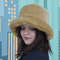 Mink hat made of faux fur. Fashion fluffy hat for women. Cute beige winter bucket hat. Luxury furry hat. Fuzzy hat.