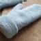 Double soft light blue color warm alpaca wool women handknitted mittens