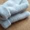 Double soft light blue color warm alpaca wool women handknitted mittens