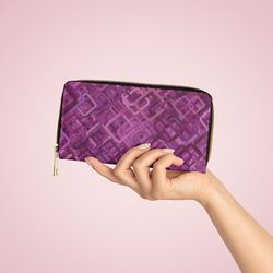 Zipper Wallet violet forms pattern