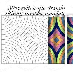 30 oz Tumbler Template svg for straight Makerflo Burst tumbler template svg Christmas star Tangram pattern cut file