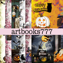 Halloween-1 scrapbooking set, digital download, digital paper, journal
